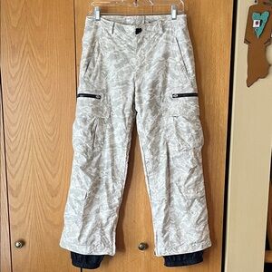 Obermeyer Size 14 Boy’s Adj Waist Sand Camo Cargo Snowboard Ski Pants EUC